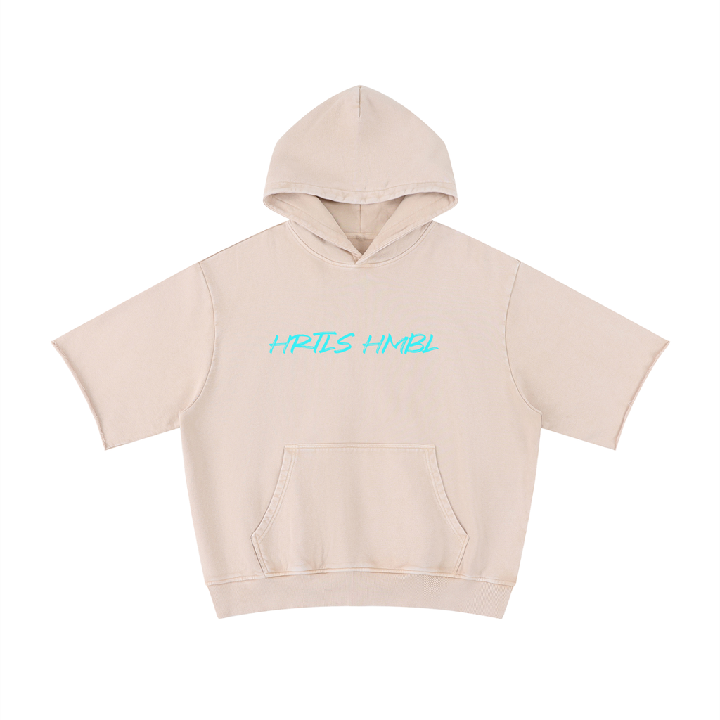 HRTLS HMBL | Unisex Mineral Wash Short Sleeve Hoodie