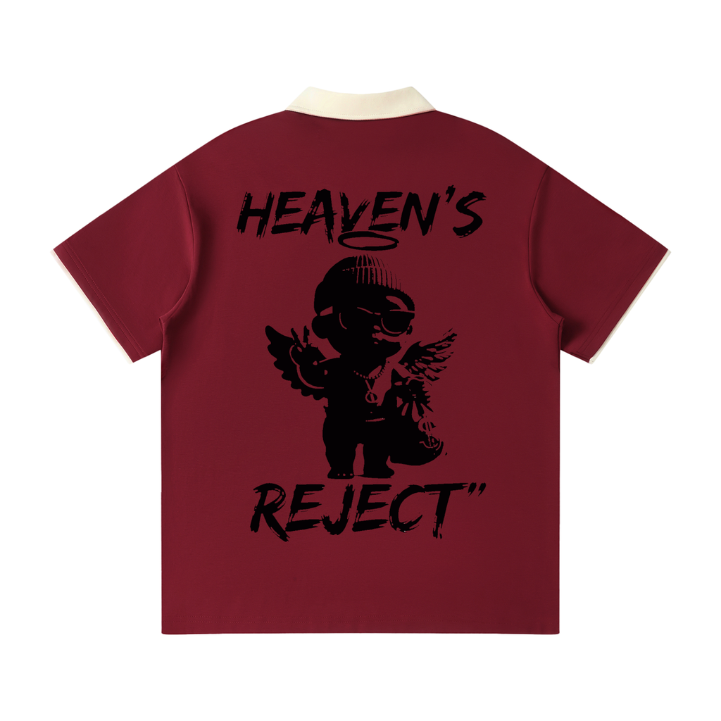 HRTLS HMBL HEAVEN REJECT RAGLAN POLO SHIRT