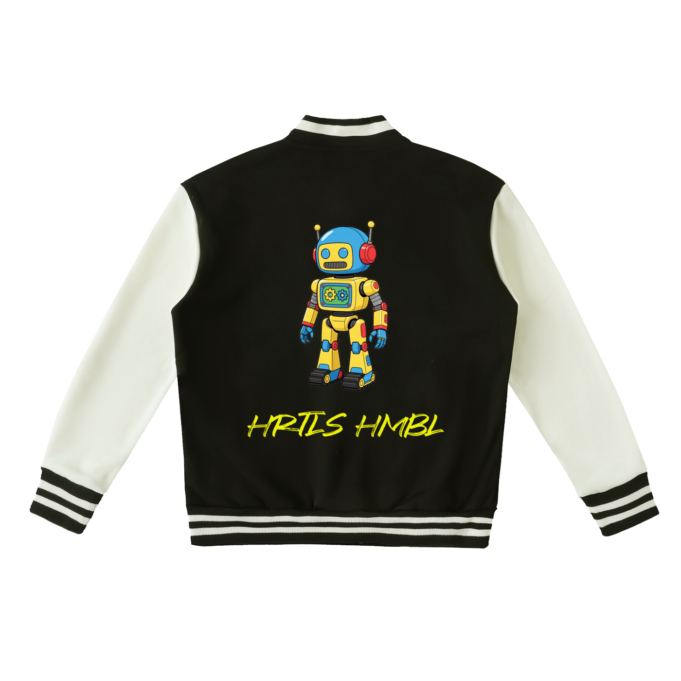 HRTLS HMBL MULTI-GRAPHIC FLEECED VARSITY JACKET