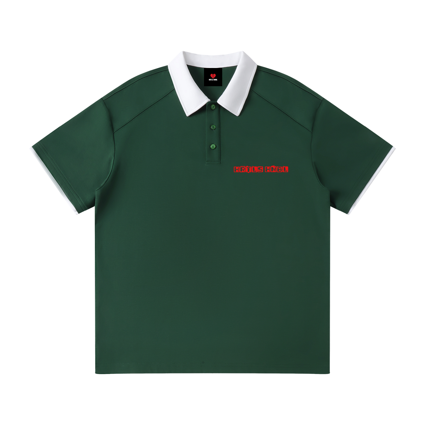 HRTLS HMBL HEAVEN REJECT RAGLAN POLO SHIRT