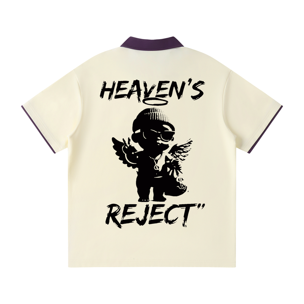 HRTLS HMBL HEAVEN REJECT RAGLAN POLO SHIRT