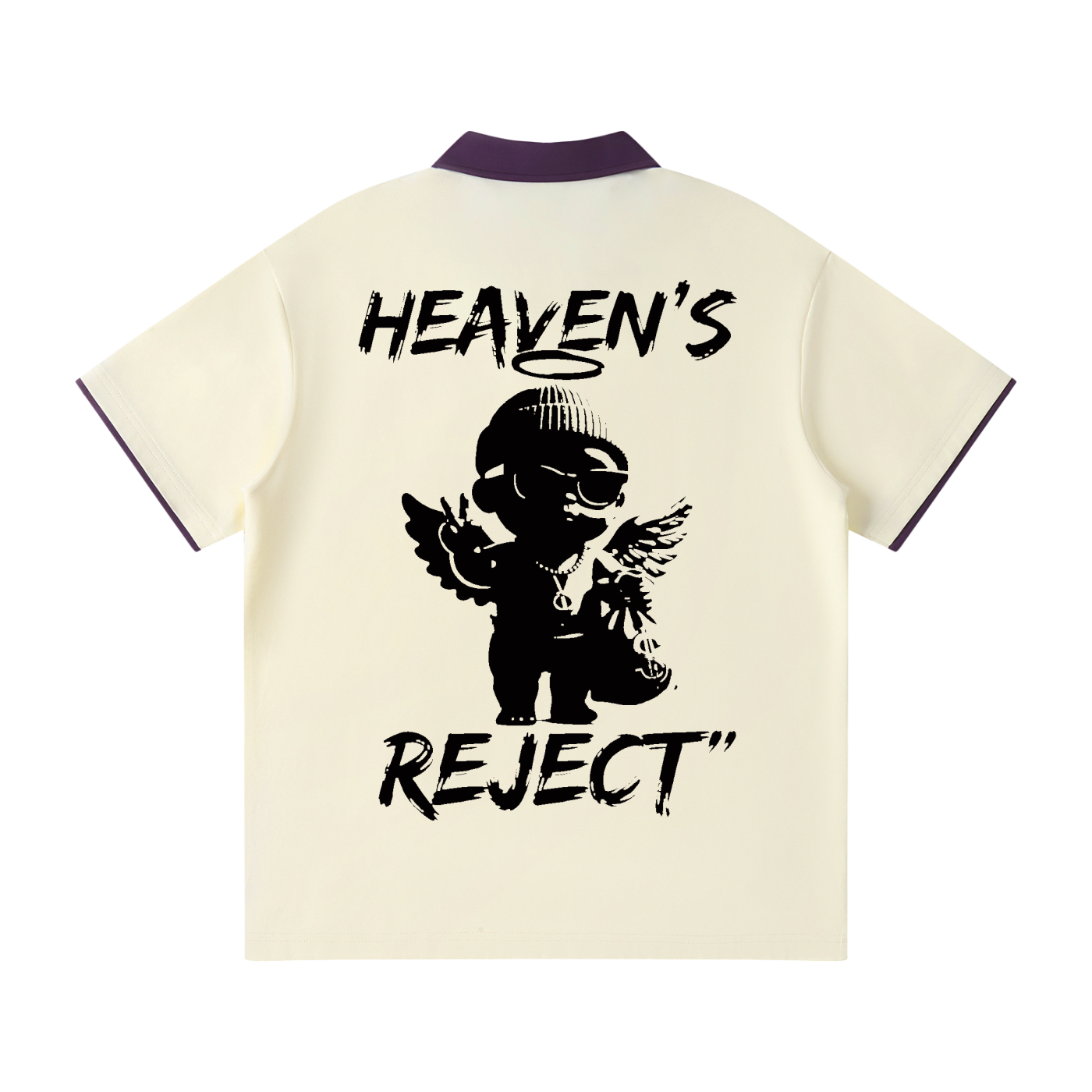HRTLS HMBL HEAVEN REJECT RAGLAN POLO SHIRT