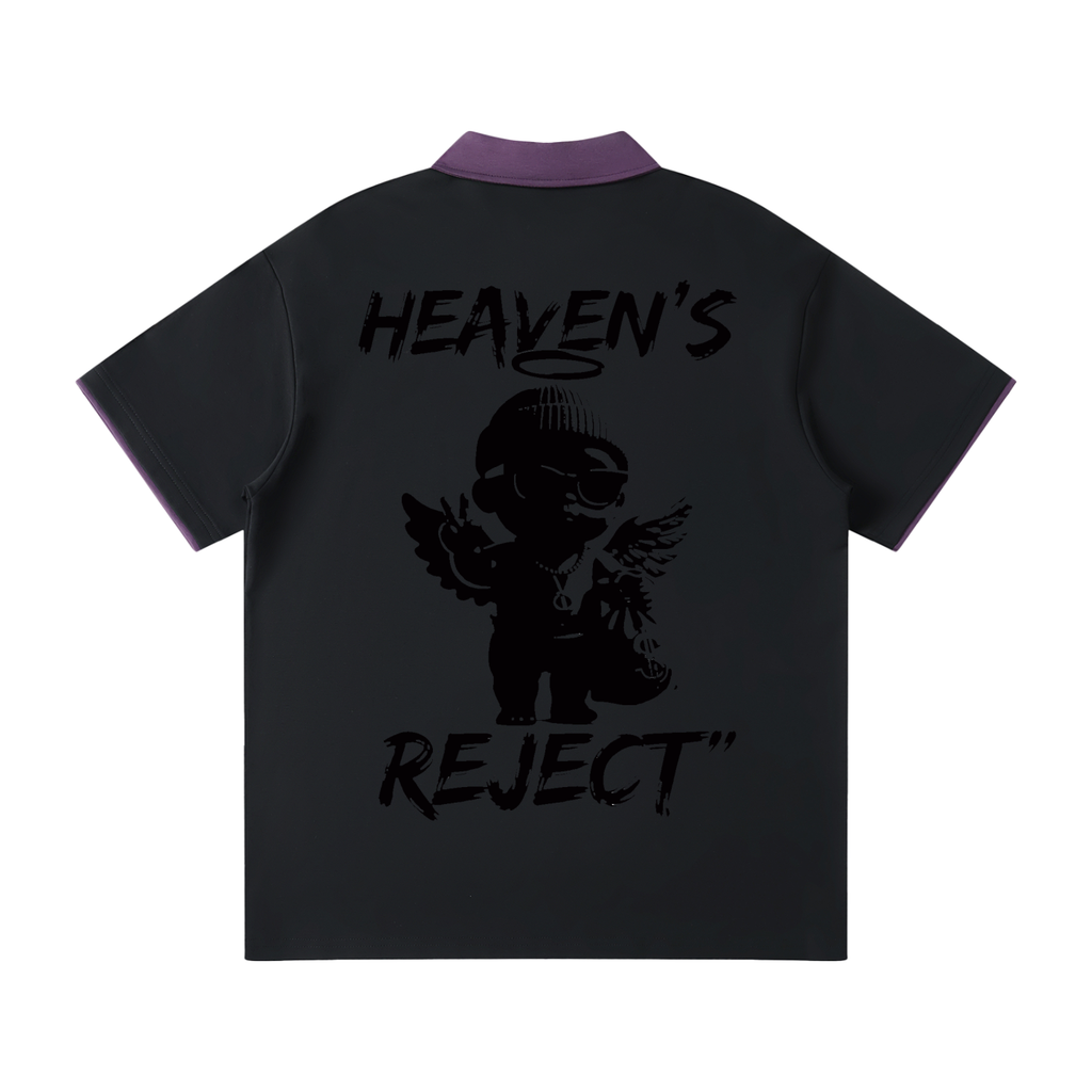 HRTLS HMBL HEAVEN REJECT RAGLAN POLO SHIRT