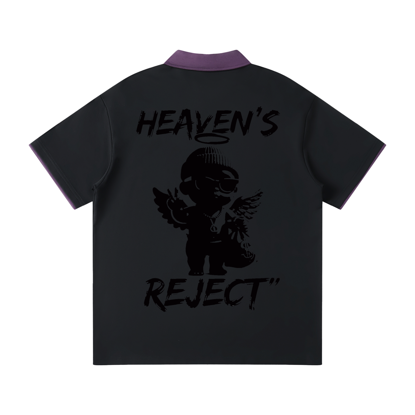 HRTLS HMBL HEAVEN REJECT RAGLAN POLO SHIRT