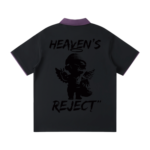 HRTLS HMBL HEAVEN REJECT RAGLAN POLO SHIRT
