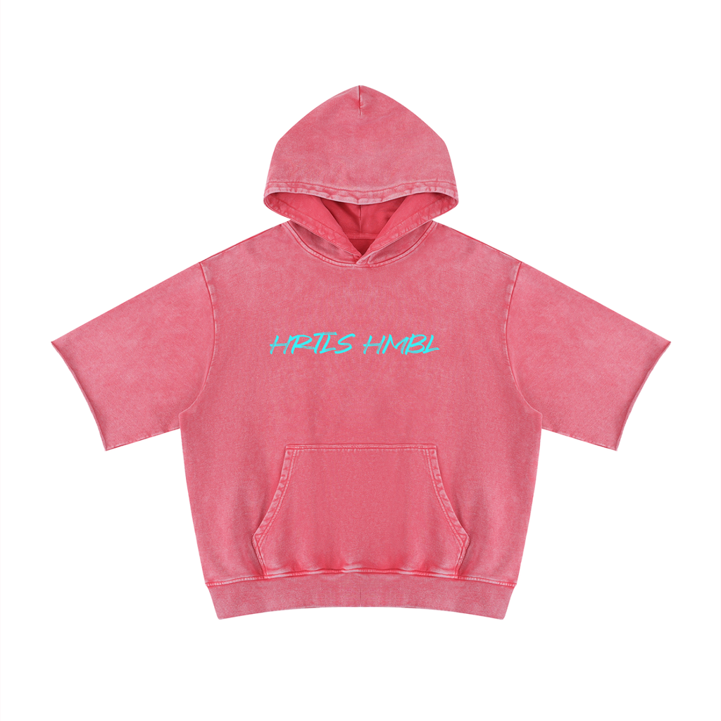 HRTLS HMBL | Unisex Mineral Wash Short Sleeve Hoodie