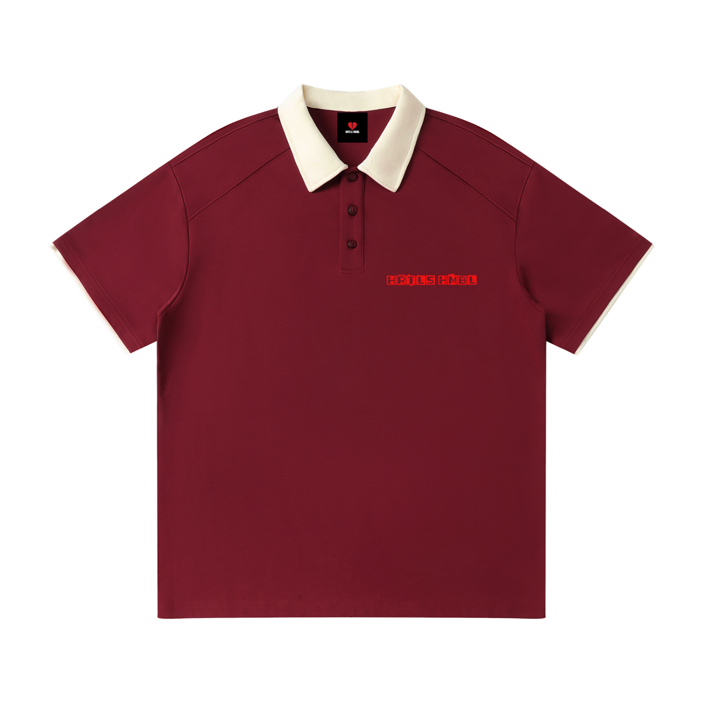 HRTLS HMBL HEAVEN REJECT RAGLAN POLO SHIRT