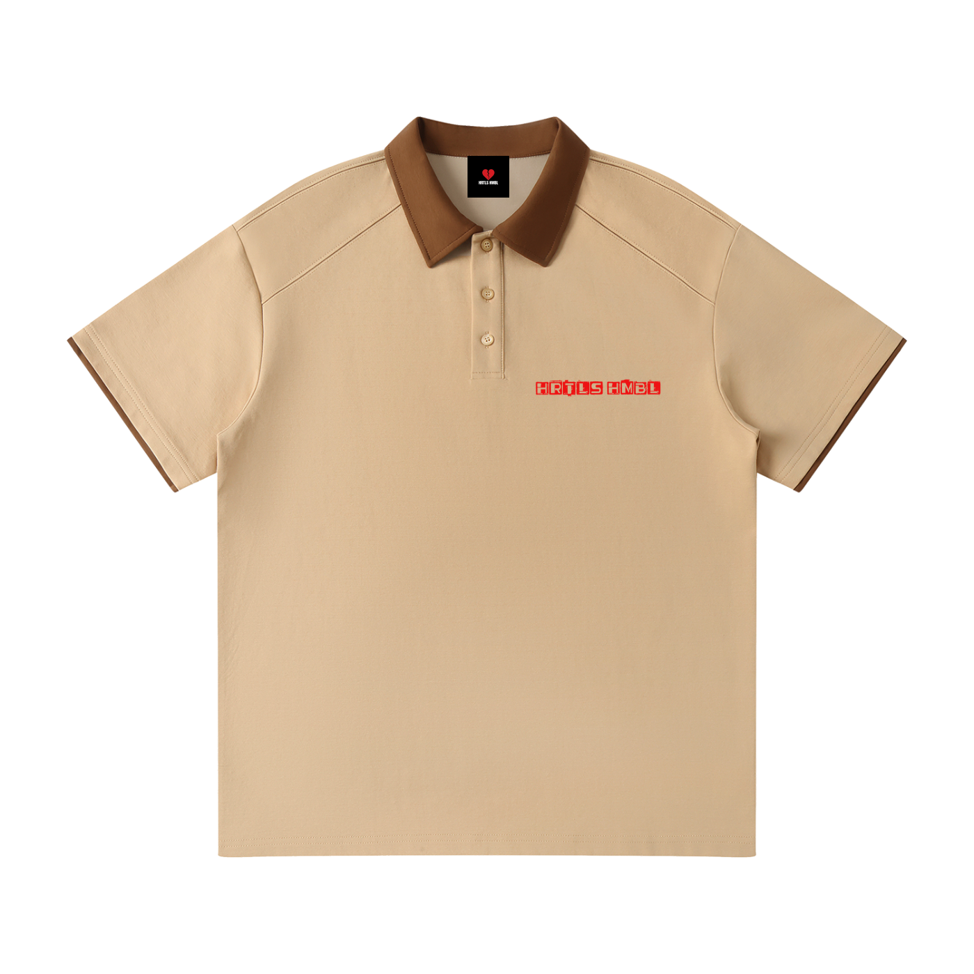 HRTLS HMBL HEAVEN REJECT RAGLAN POLO SHIRT
