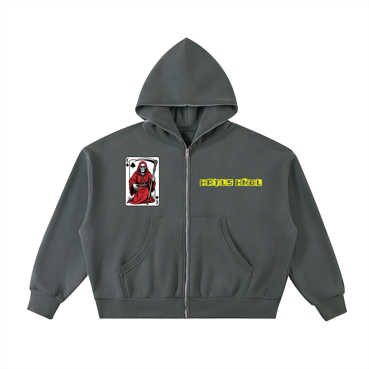 HRTLS HMBL RISK ALL FLEECED FULL-ZIP BOXY HOODIE