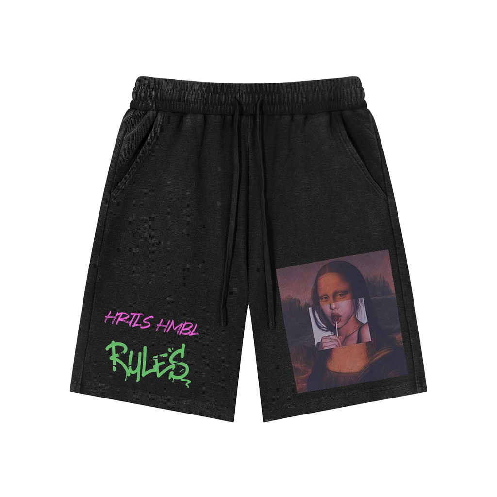 HRTLS HMBL MINERAL WASH WAFFLE KNIT SHORTS