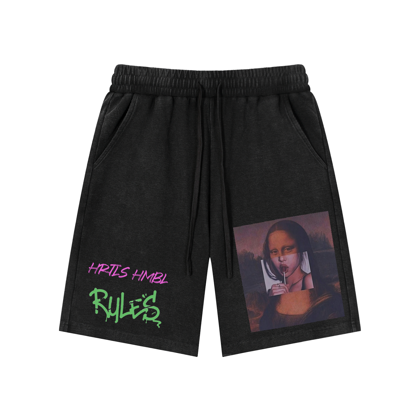 HRTLS HMBL MINERAL WASH WAFFLE KNIT SHORTS