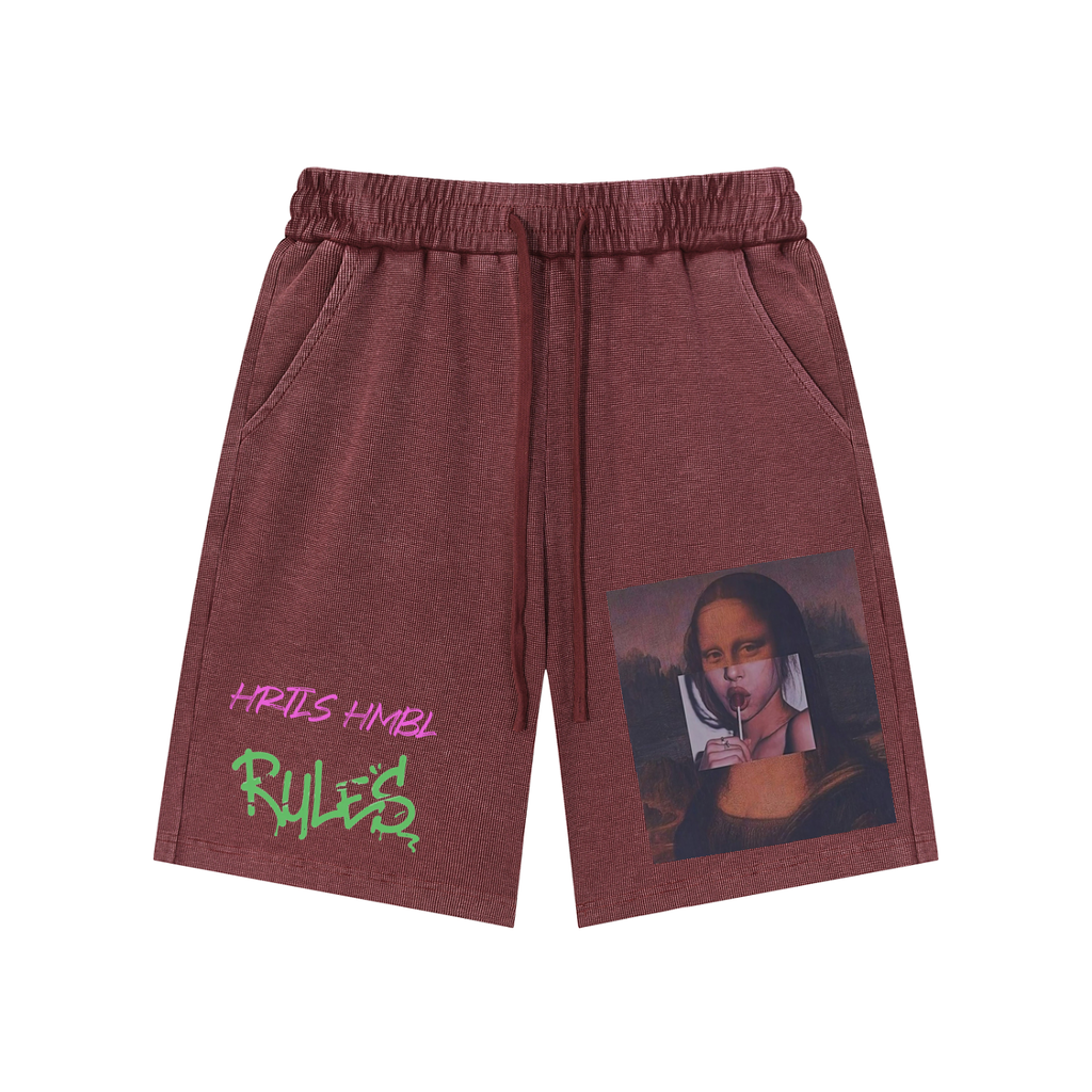 HRTLS HMBL MINERAL WASH WAFFLE KNIT SHORTS