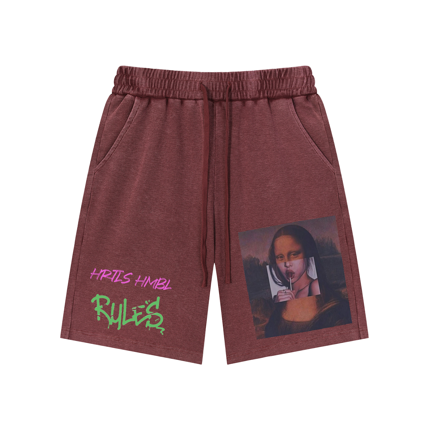 HRTLS HMBL MINERAL WASH WAFFLE KNIT SHORTS