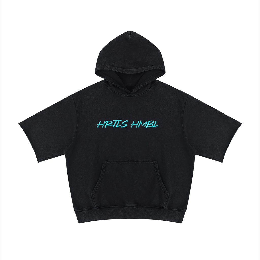 HRTLS HMBL | Unisex Mineral Wash Short Sleeve Hoodie