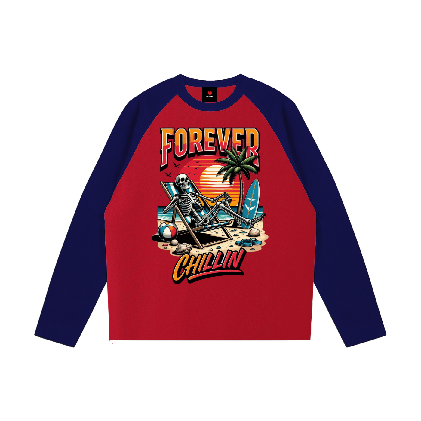 HRTLS HMBL FOREVER CHILLIN RAGLAN TEE
