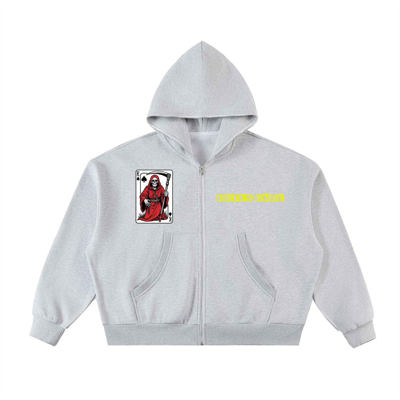 HRTLS HMBL RISK ALL FLEECED FULL-ZIP BOXY HOODIE