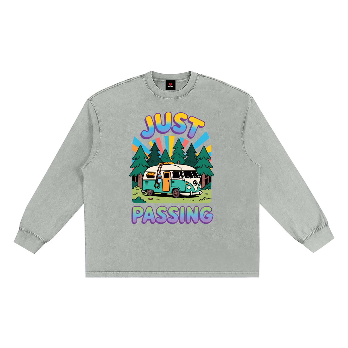 HRTLS HMBL JUST PASSING SNOW WASHED TEE