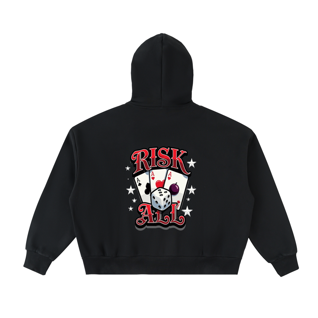 HRTLS HMBL RISK ALL FLEECED FULL-ZIP BOXY HOODIE