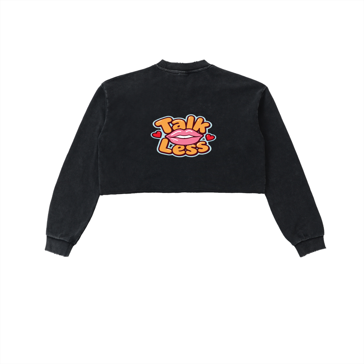 HRTLS HMBL TALK LESS WOMEN'S CROPPED SWEATSHIRT