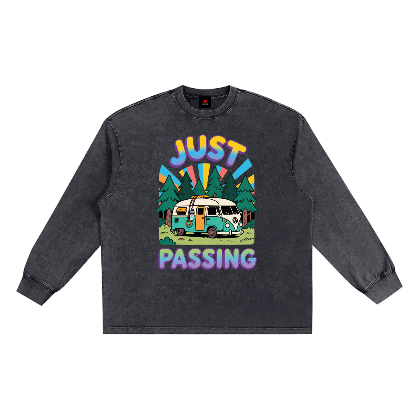 HRTLS HMBL JUST PASSING SNOW WASHED TEE