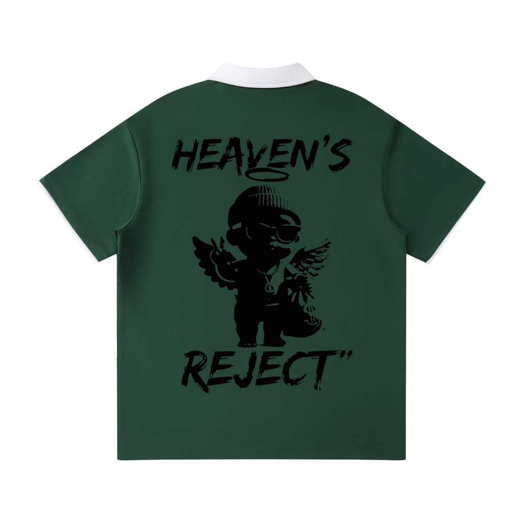 HRTLS HMBL HEAVEN REJECT RAGLAN POLO SHIRT