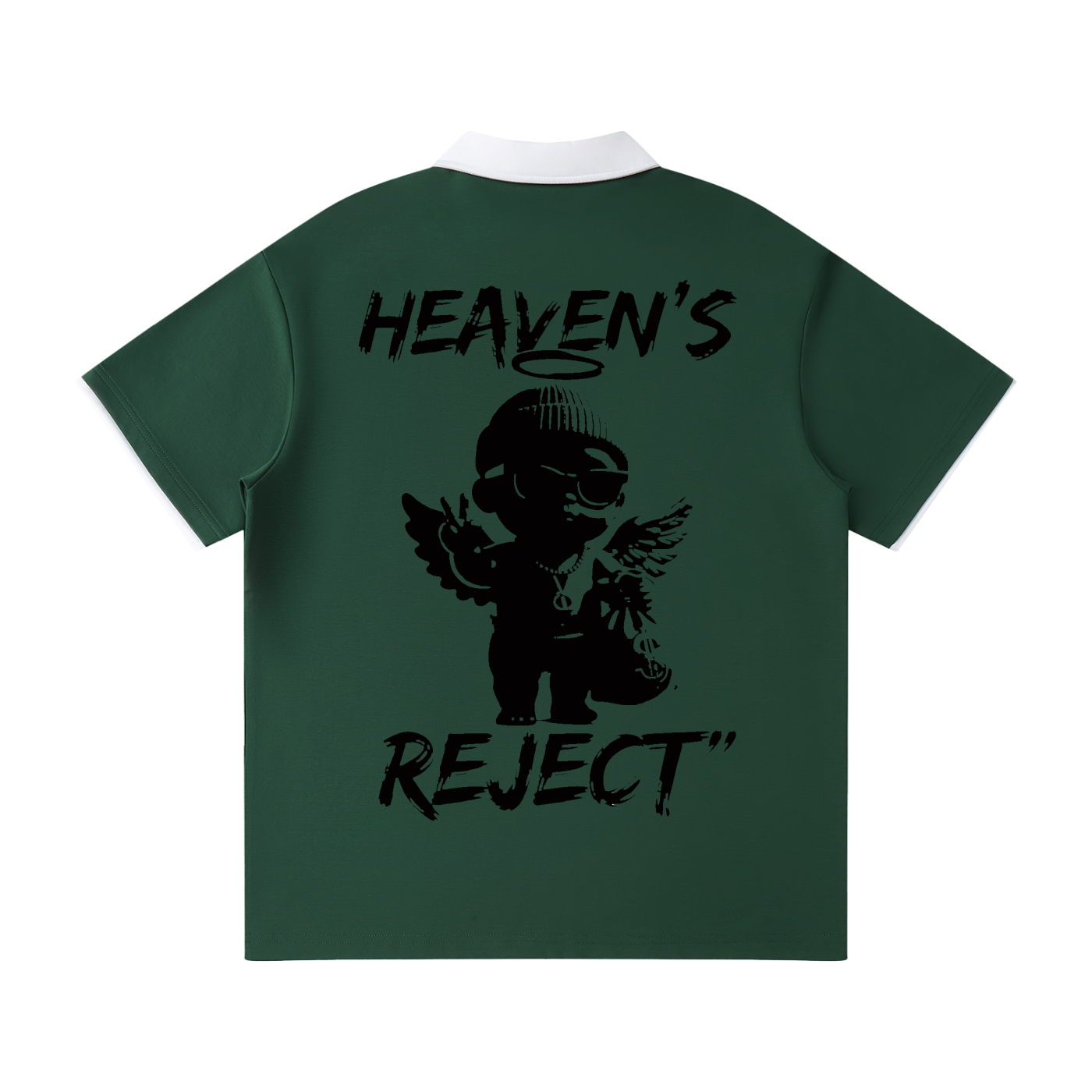 HRTLS HMBL HEAVEN REJECT RAGLAN POLO SHIRT