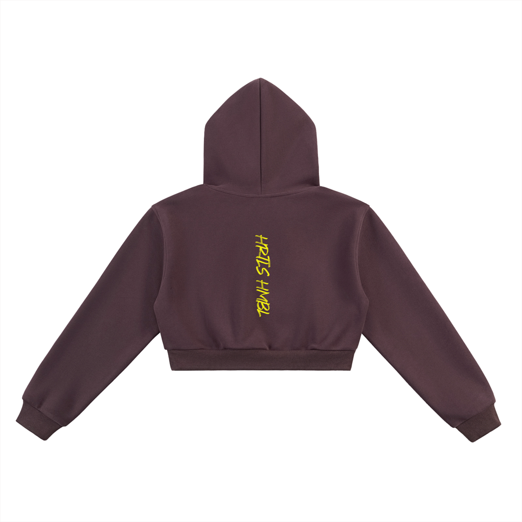 HRTLS HMBL I DON'T CHASE I REPLACE WOMEN'S CROPPED HOODIE
