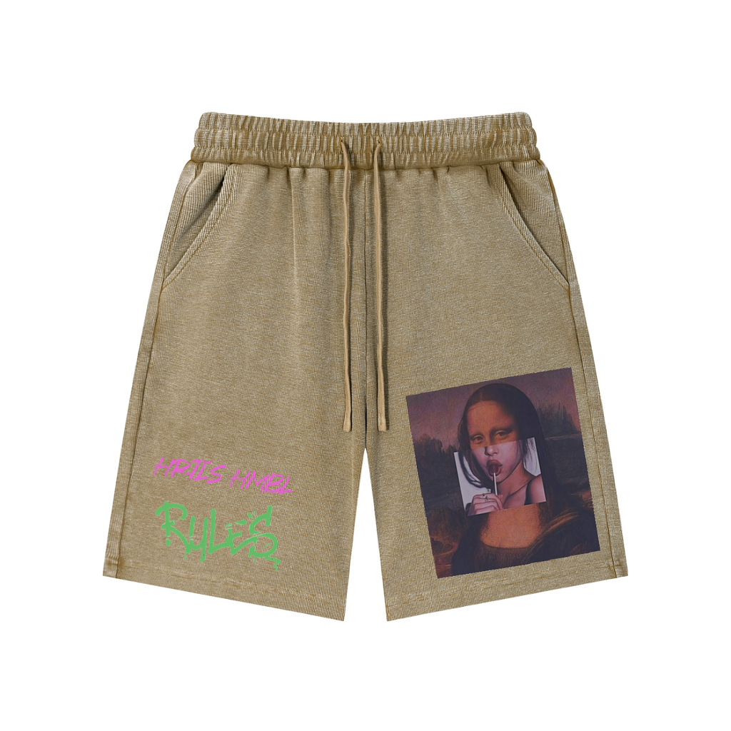 HRTLS HMBL MINERAL WASH WAFFLE KNIT SHORTS