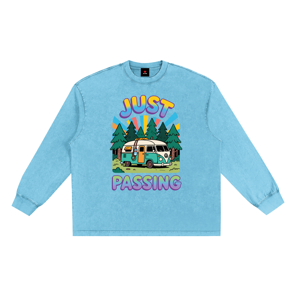HRTLS HMBL JUST PASSING SNOW WASHED TEE