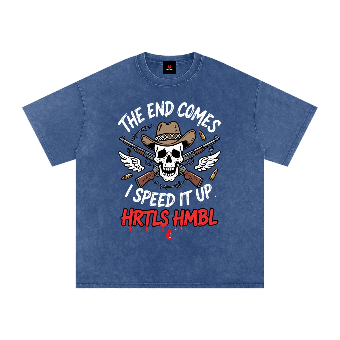 HRTLS HMBL THE END COMES I SPEED IT UP OVERSIZED TEE