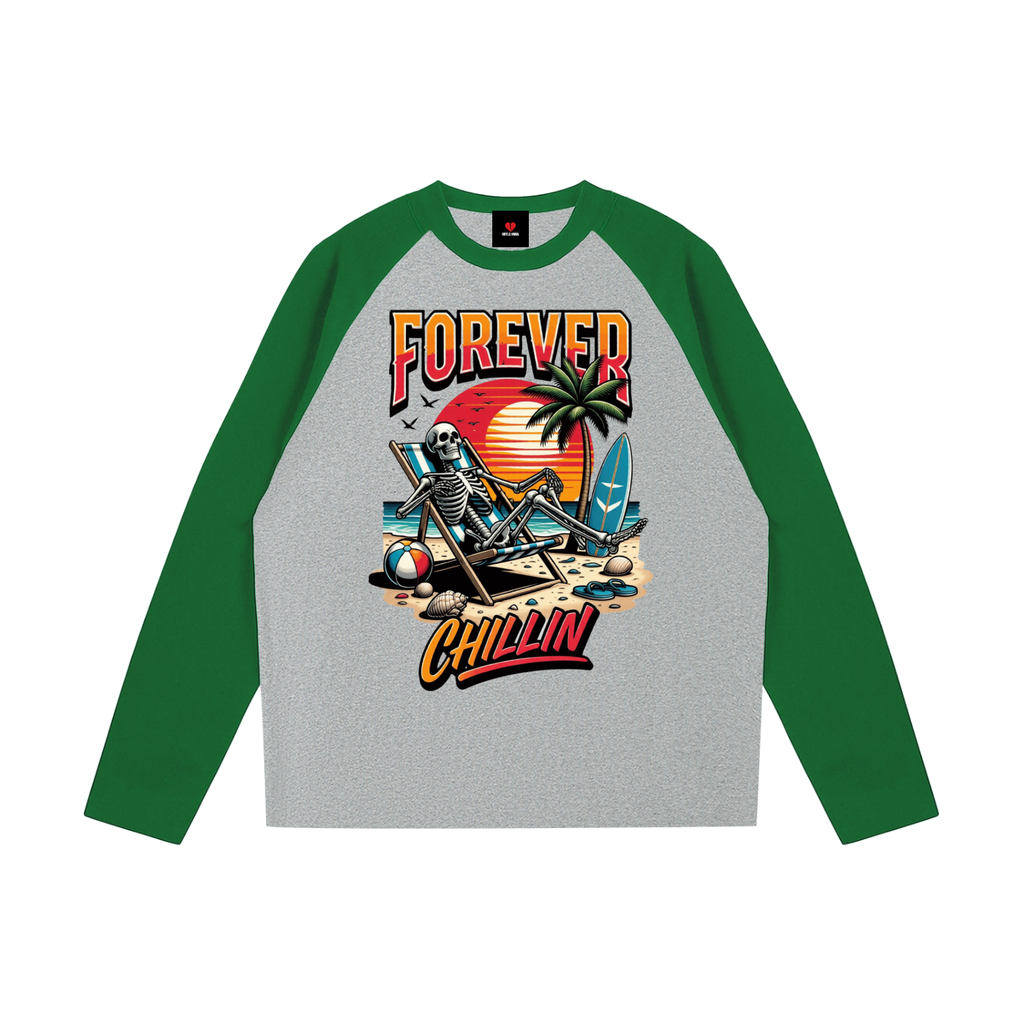 HRTLS HMBL FOREVER CHILLIN RAGLAN TEE