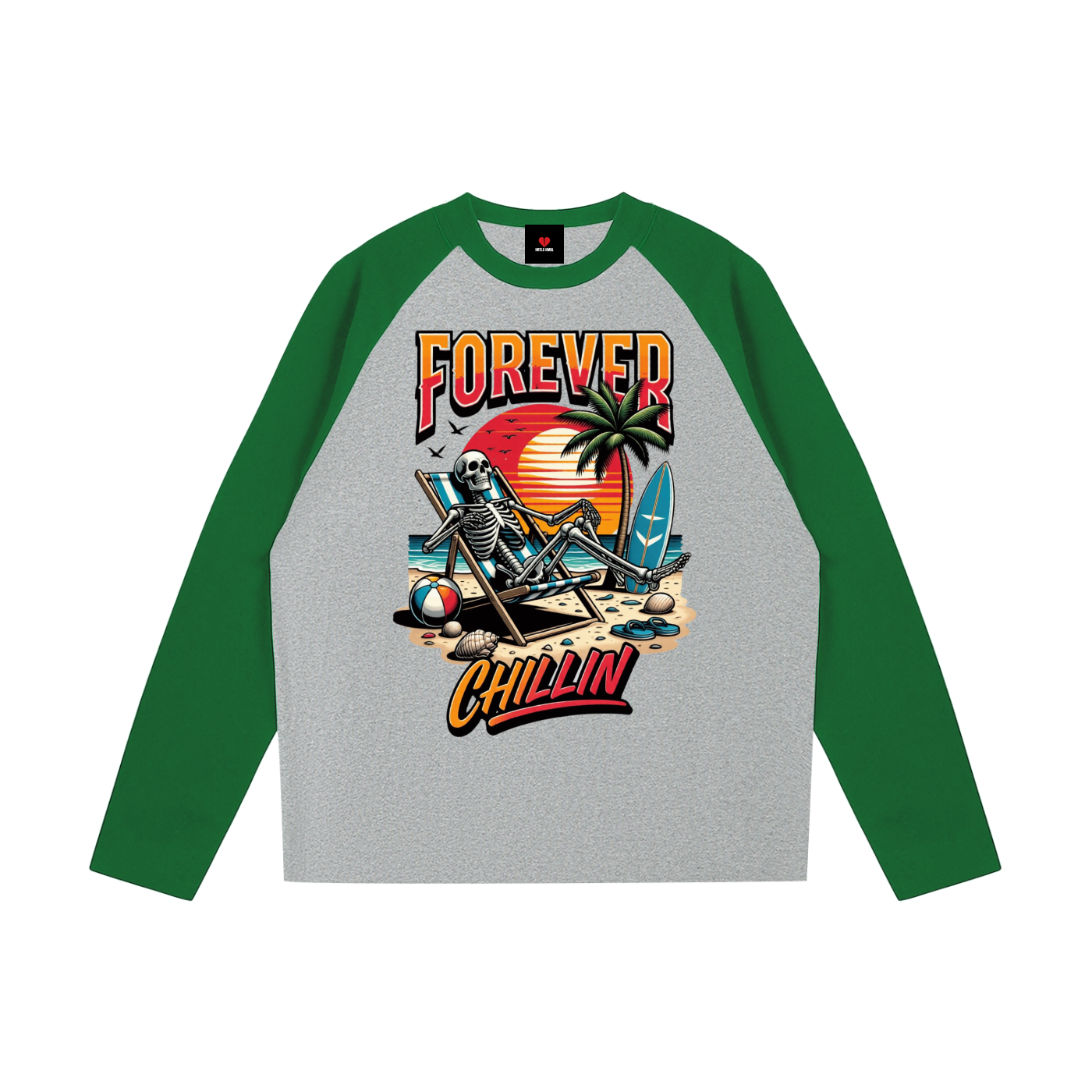 HRTLS HMBL FOREVER CHILLIN RAGLAN TEE