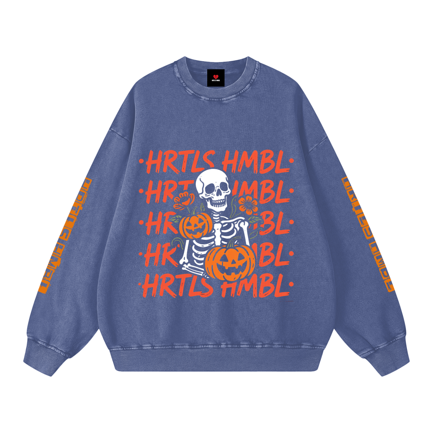 HRTLS HMBL SKELETON & PUMPKINS OVERSIZED SWEATSHIRT