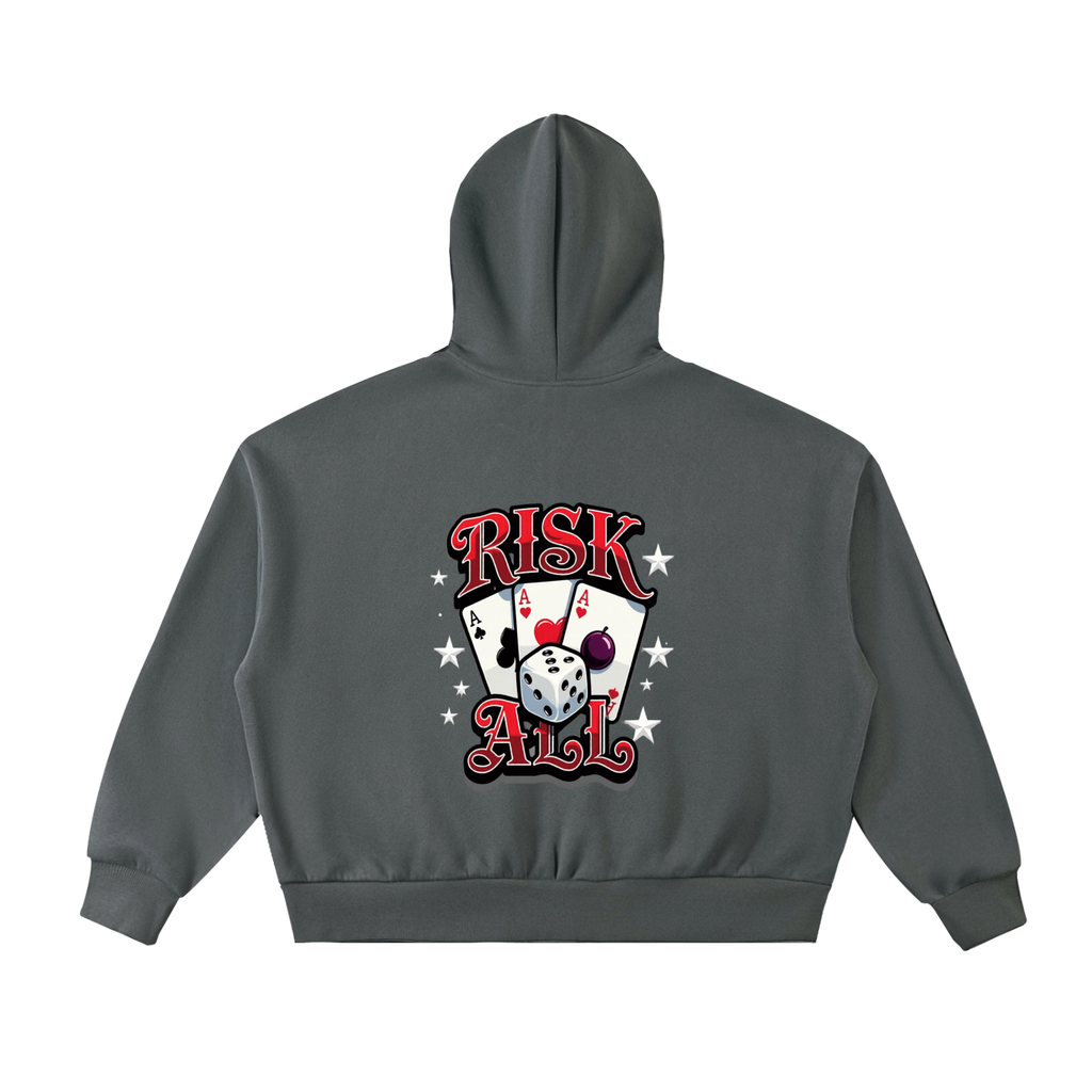 HRTLS HMBL RISK ALL FLEECED FULL-ZIP BOXY HOODIE