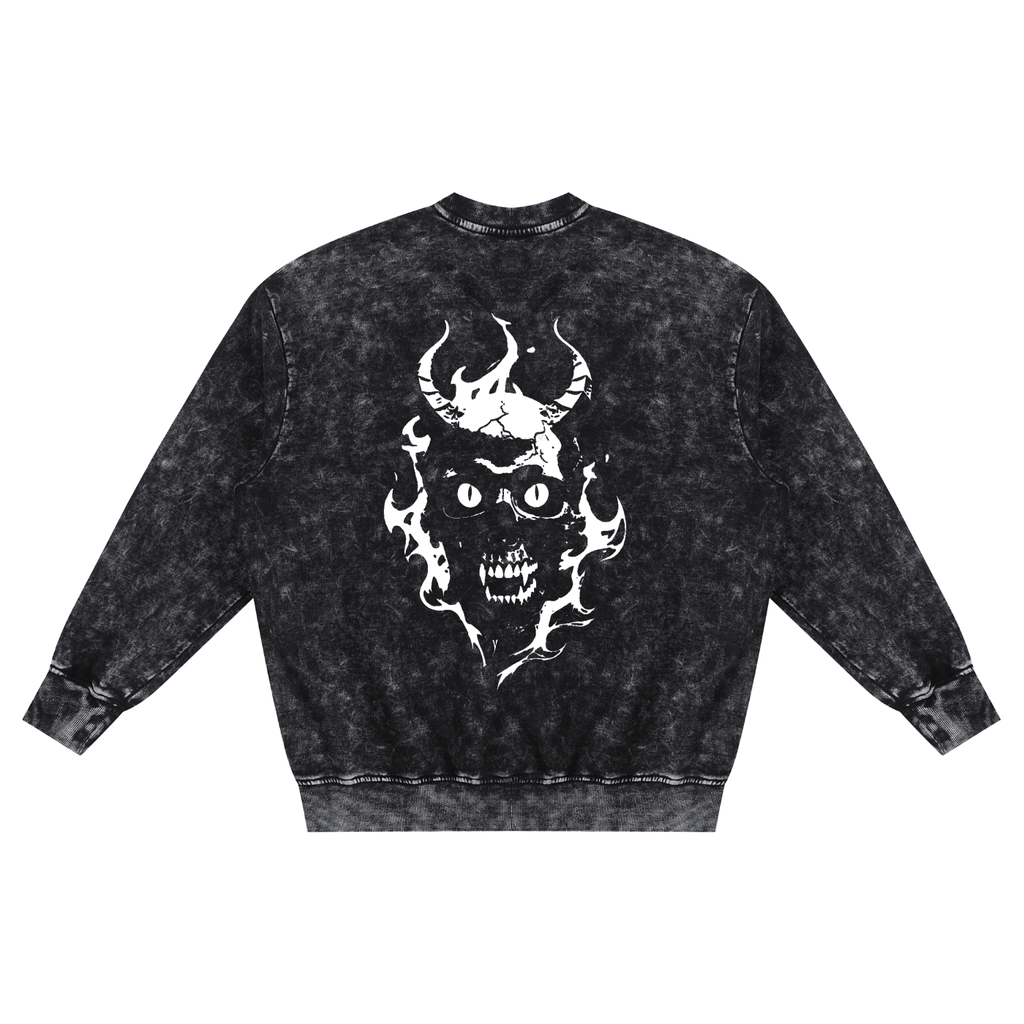 HRTLS HMBL SNOW WASHED DEMON SWEATSHIRT