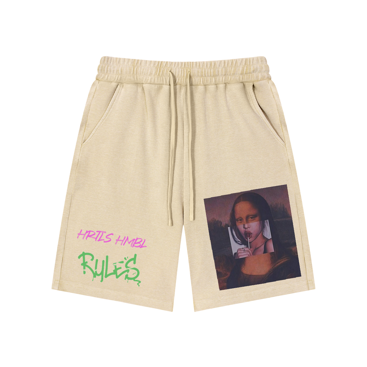 HRTLS HMBL MINERAL WASH WAFFLE KNIT SHORTS