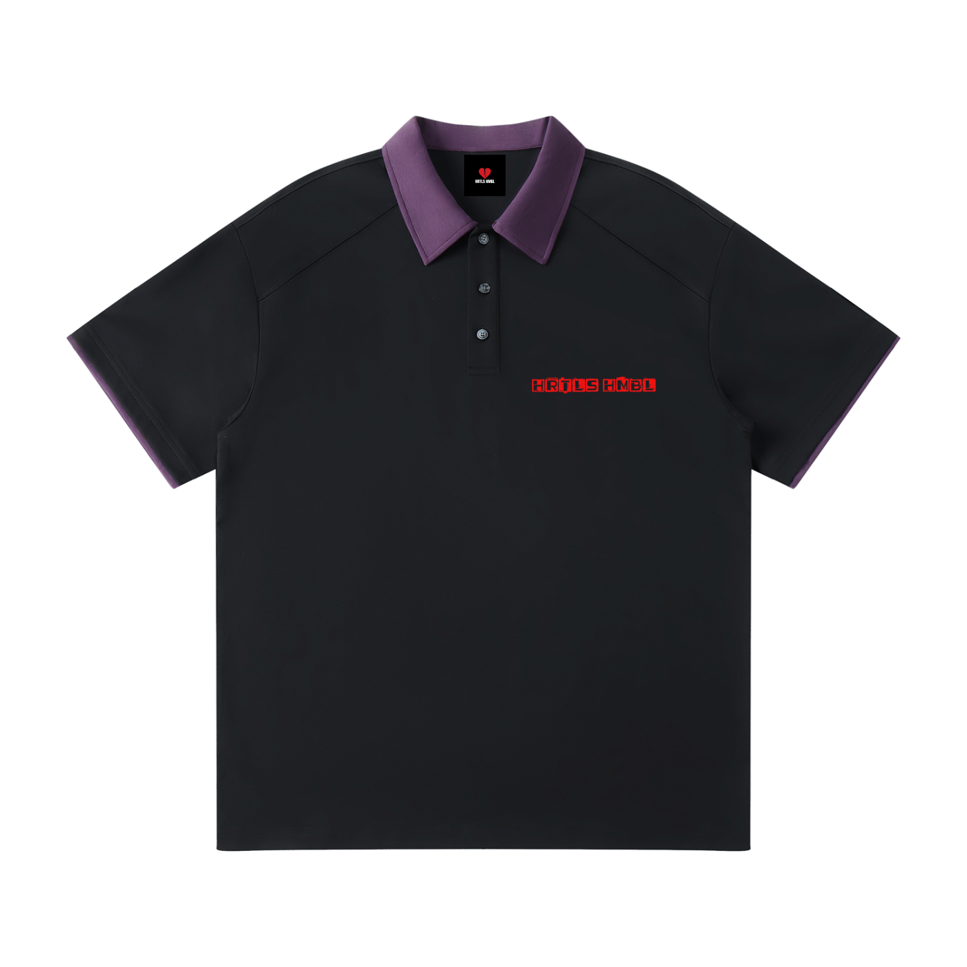 HRTLS HMBL HEAVEN REJECT RAGLAN POLO SHIRT