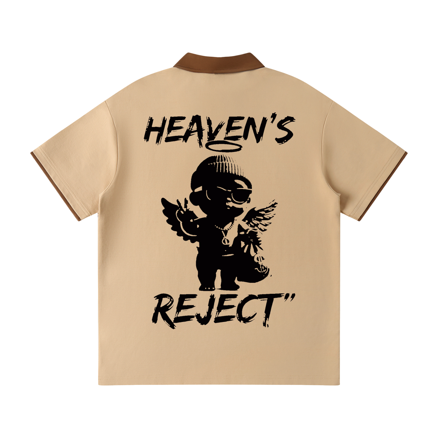 HRTLS HMBL HEAVEN REJECT RAGLAN POLO SHIRT