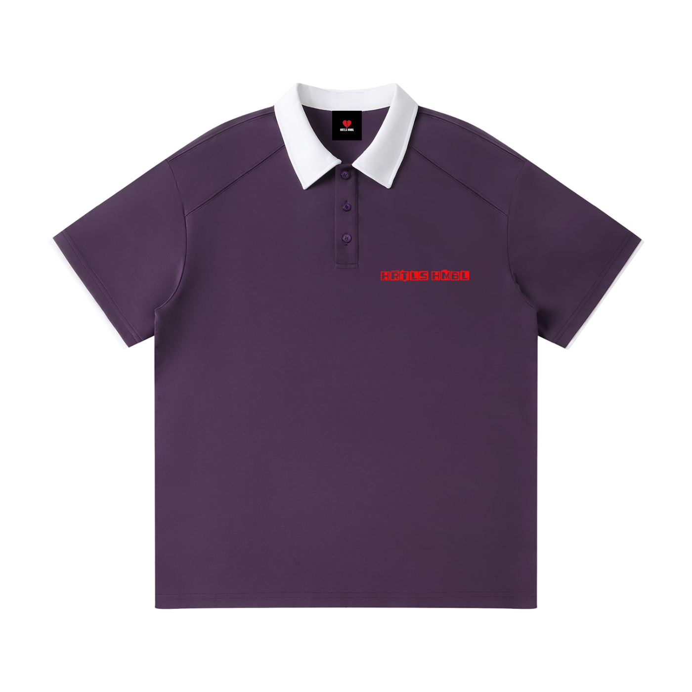 HRTLS HMBL HEAVEN REJECT RAGLAN POLO SHIRT