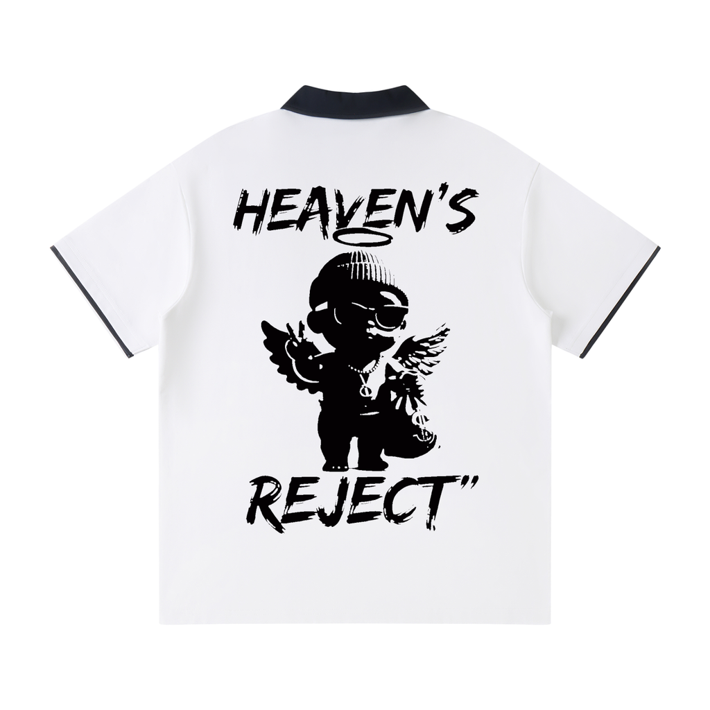 HRTLS HMBL HEAVEN REJECT RAGLAN POLO SHIRT