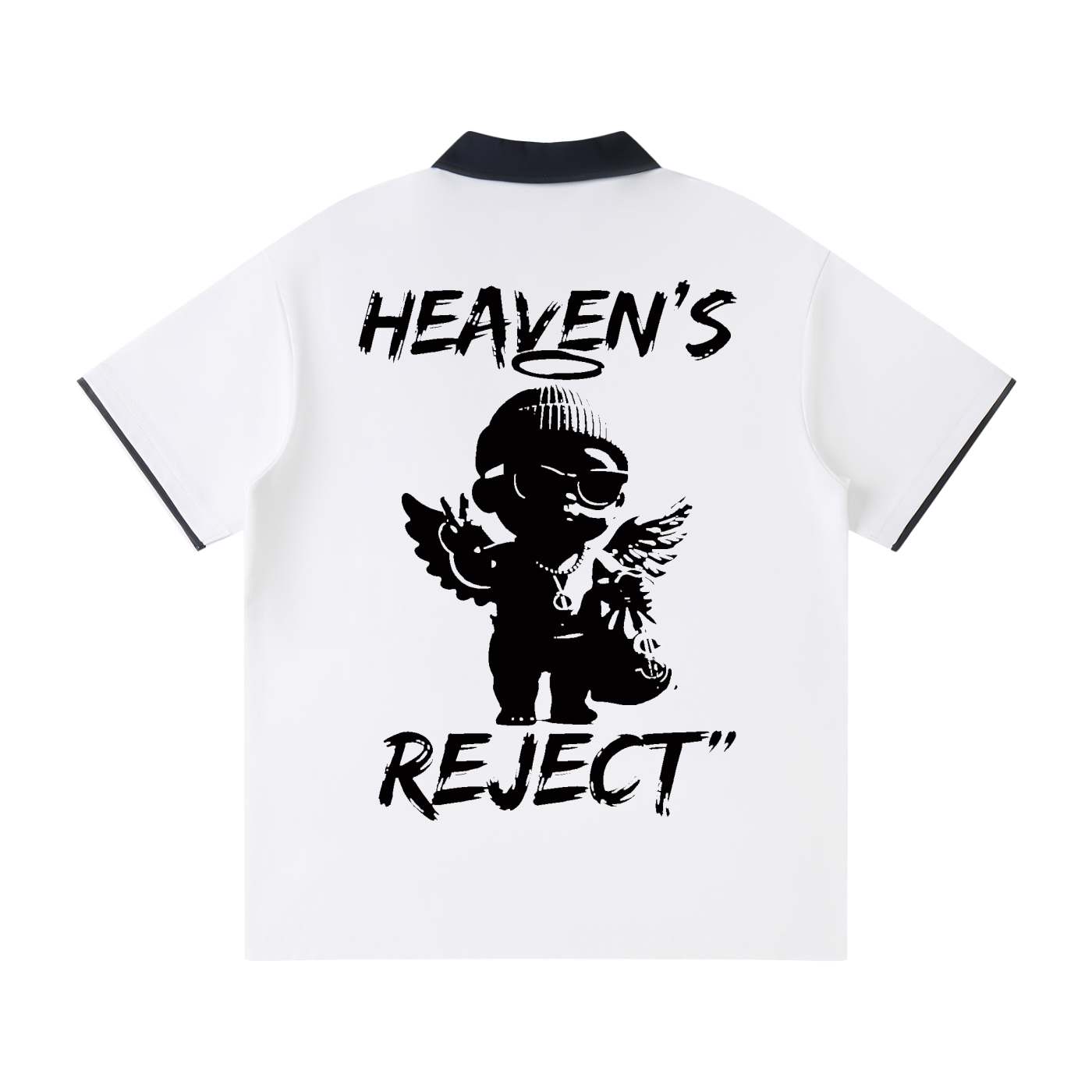 HRTLS HMBL HEAVEN REJECT RAGLAN POLO SHIRT